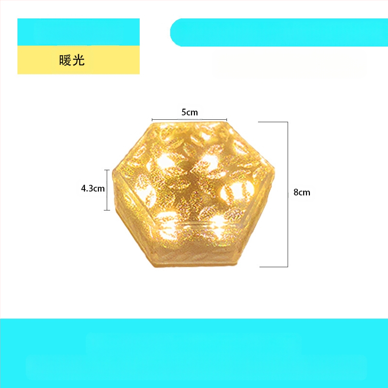 Päikeseenergial töötav LED-jääkivi lamp klaasist imitatsiooniga välistingimustes kasutatav sisehoovi põrandaplaadi lamp aia maastiku dekoratiivne maa-alune lamp telkimislamp