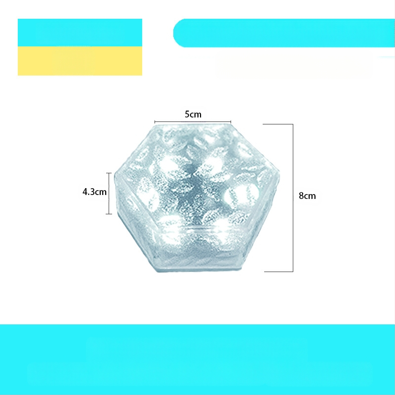 Päikeseenergial töötav LED-jääkivi lamp klaasist imitatsiooniga välistingimustes kasutatav sisehoovi põrandaplaadi lamp aia maastiku dekoratiivne maa-alune lamp telkimislamp