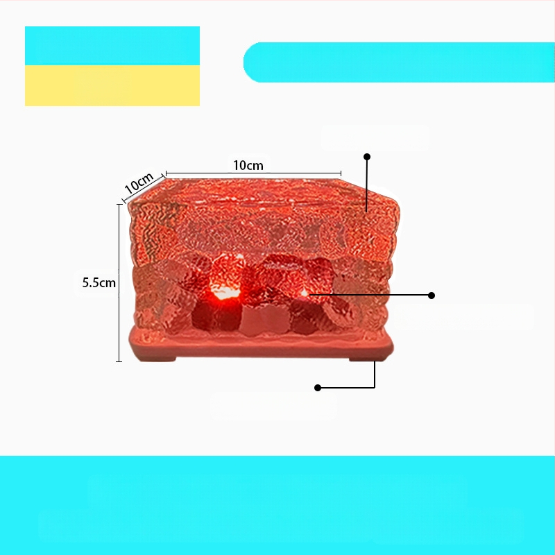 Päikeseenergial töötav LED-jääkivi lamp klaasist imitatsiooniga välistingimustes kasutatav sisehoovi põrandaplaadi lamp aia maastiku dekoratiivne maa-alune lamp telkimislamp