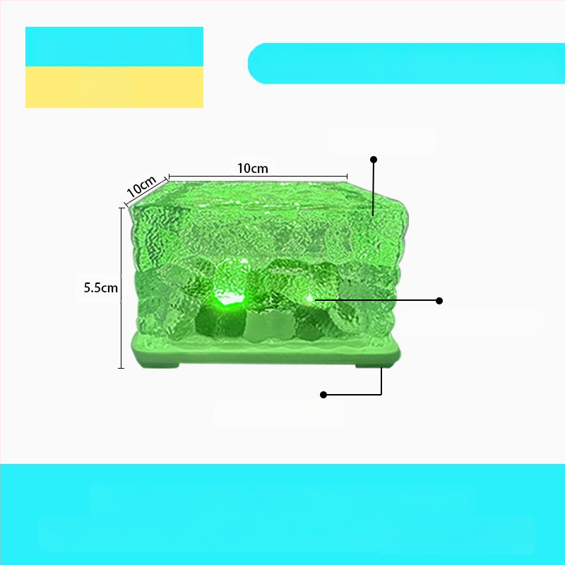 Päikeseenergial töötav LED-jääkivi lamp klaasist imitatsiooniga välistingimustes kasutatav sisehoovi põrandaplaadi lamp aia maastiku dekoratiivne maa-alune lamp telkimislamp