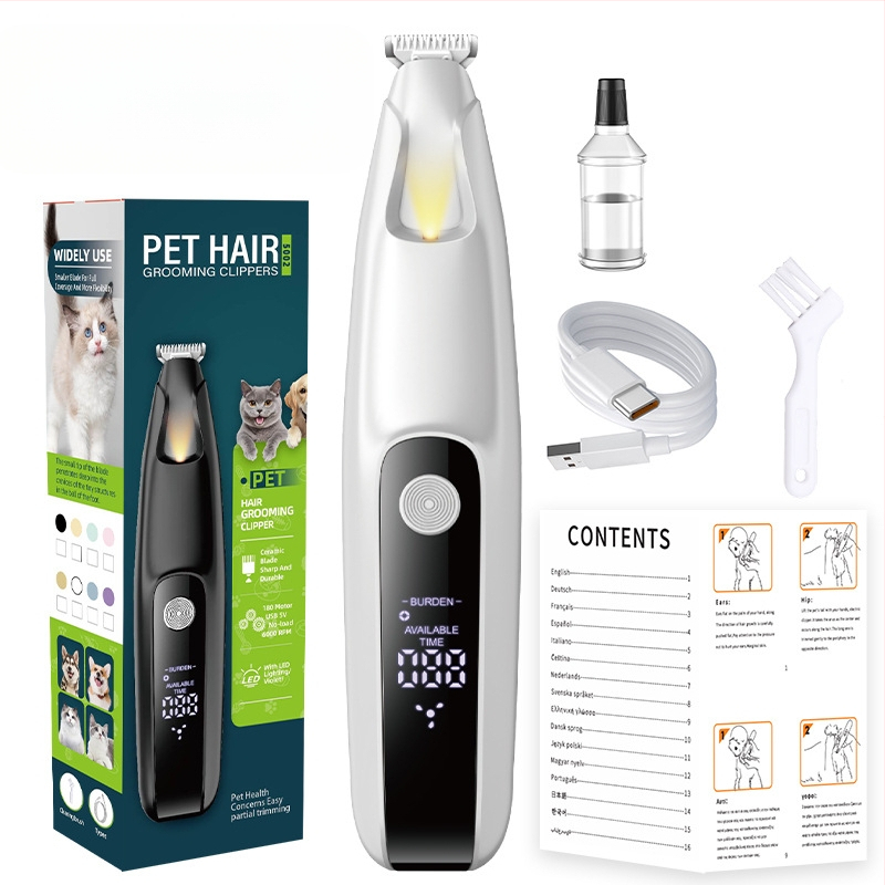 Tarpvalstybinė didmeninė elektrinė šunų skustuvo kačių plaukų kondicionieriaus elektrinė naminių gyvūnėlių nagų šlifuoklio pėdų skutimosi priemonė