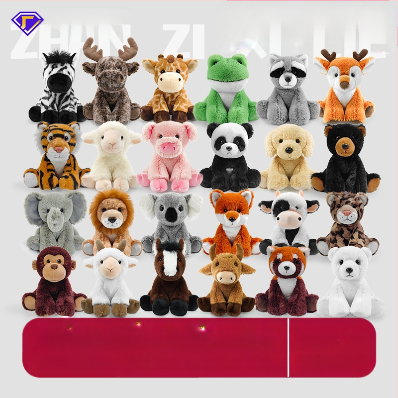 Piiriülene kuummüügis olev elevandi ja koala loomadega täidetud mänguasi, väliskaubandusega Amazoni istuv panda plush-mänguasi