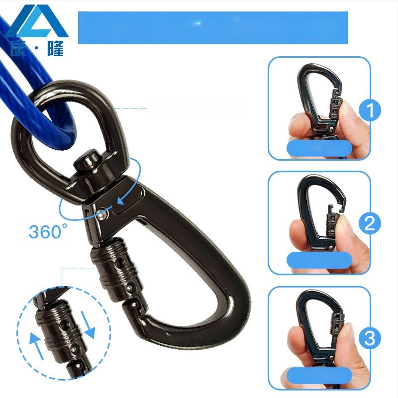 Lemmikloomade terastraadist jalutusrihm hammustusvastane veojõuköis pikendatud terastraadist koerarihm paksendatud 20 jala pikkune õuekoerarihm