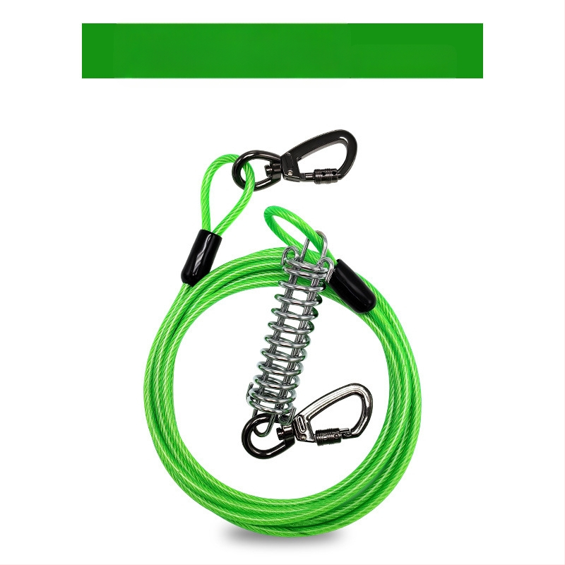 Lemmikloomade terastraadist jalutusrihm hammustusvastane veojõuköis pikendatud terastraadist koerarihm paksendatud 20 jala pikkune õuekoerarihm