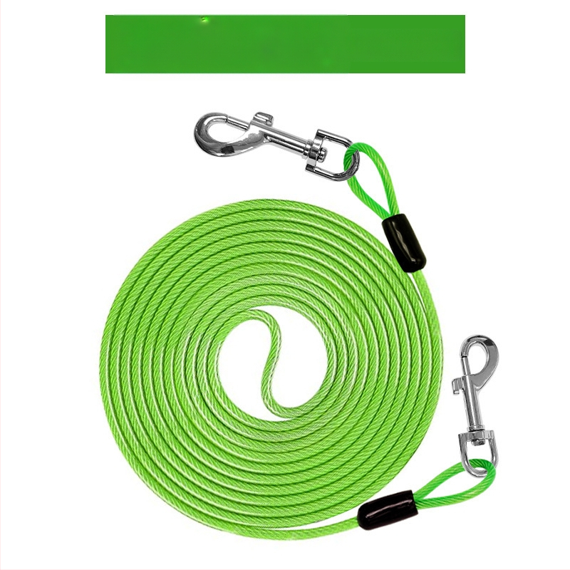 Lemmikloomade terastraadist jalutusrihm hammustusvastane veojõuköis pikendatud terastraadist koerarihm paksendatud 20 jala pikkune õuekoerarihm