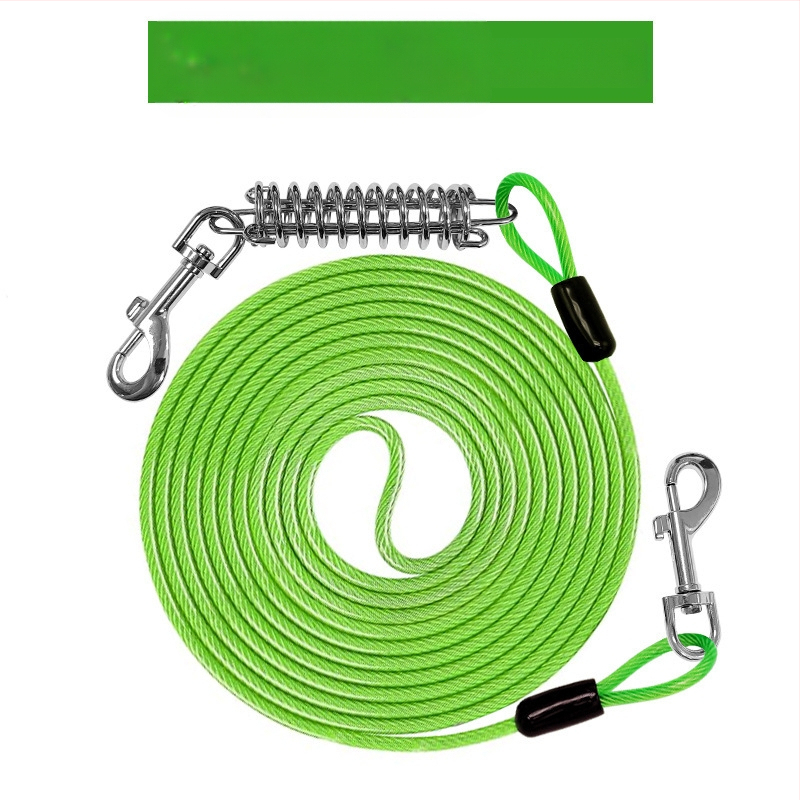 Lemmikloomade terastraadist jalutusrihm hammustusvastane veojõuköis pikendatud terastraadist koerarihm paksendatud 20 jala pikkune õuekoerarihm