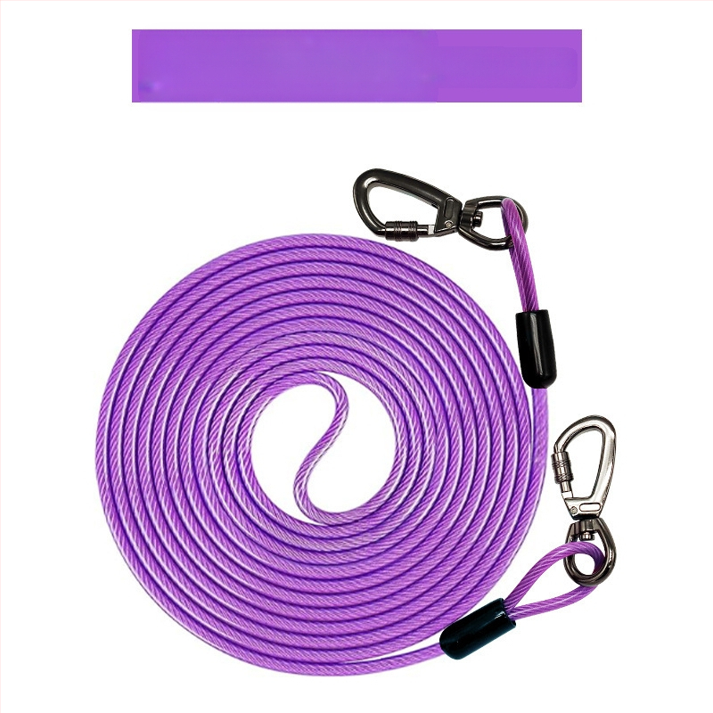 Lemmikloomade terastraadist jalutusrihm hammustusvastane veojõuköis pikendatud terastraadist koerarihm paksendatud 20 jala pikkune õuekoerarihm