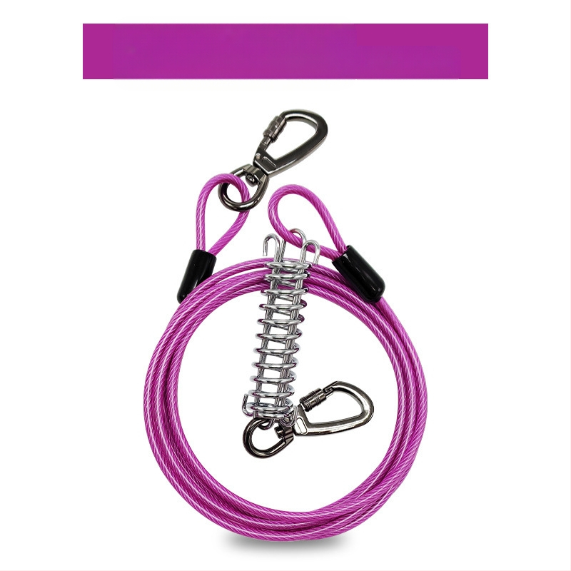 Lemmikloomade terastraadist jalutusrihm hammustusvastane veojõuköis pikendatud terastraadist koerarihm paksendatud 20 jala pikkune õuekoerarihm