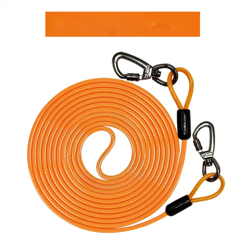 Lemmikloomade terastraadist jalutusrihm hammustusvastane veojõuköis pikendatud terastraadist koerarihm paksendatud 20 jala pikkune õuekoerarihm