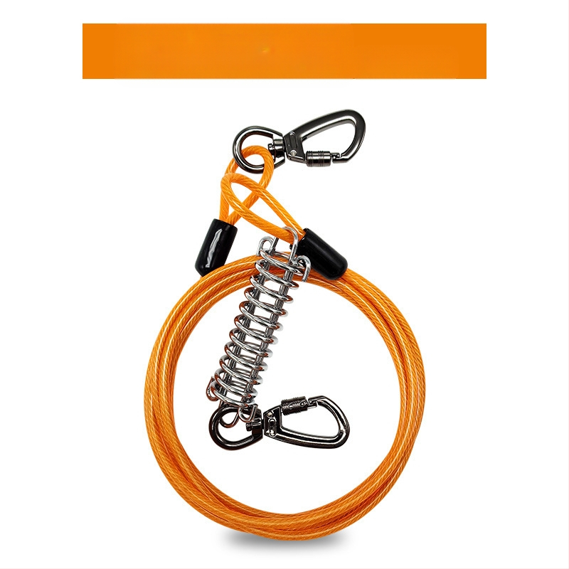 Lemmikloomade terastraadist jalutusrihm hammustusvastane veojõuköis pikendatud terastraadist koerarihm paksendatud 20 jala pikkune õuekoerarihm