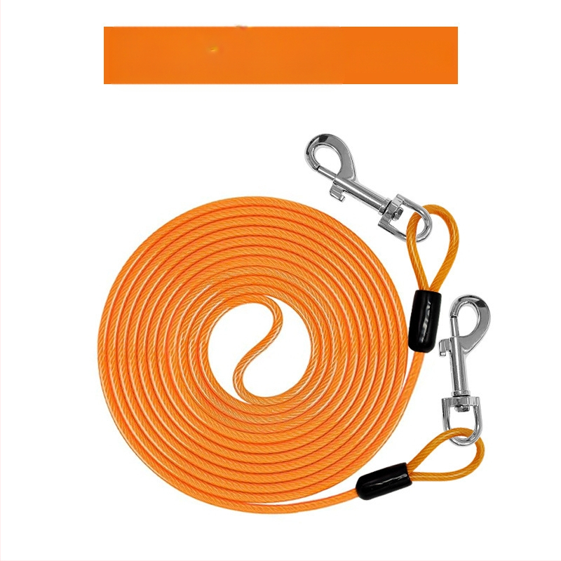 Lemmikloomade terastraadist jalutusrihm hammustusvastane veojõuköis pikendatud terastraadist koerarihm paksendatud 20 jala pikkune õuekoerarihm