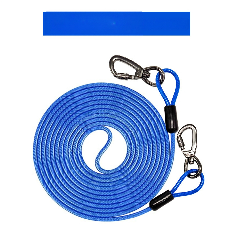 Lemmikloomade terastraadist jalutusrihm hammustusvastane veojõuköis pikendatud terastraadist koerarihm paksendatud 20 jala pikkune õuekoerarihm