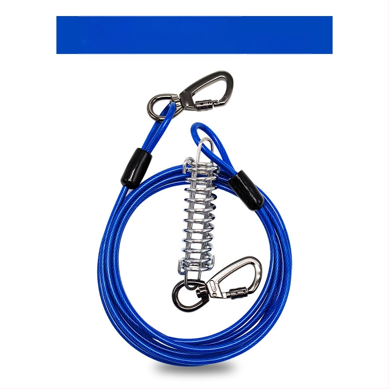 Lemmikloomade terastraadist jalutusrihm hammustusvastane veojõuköis pikendatud terastraadist koerarihm paksendatud 20 jala pikkune õuekoerarihm