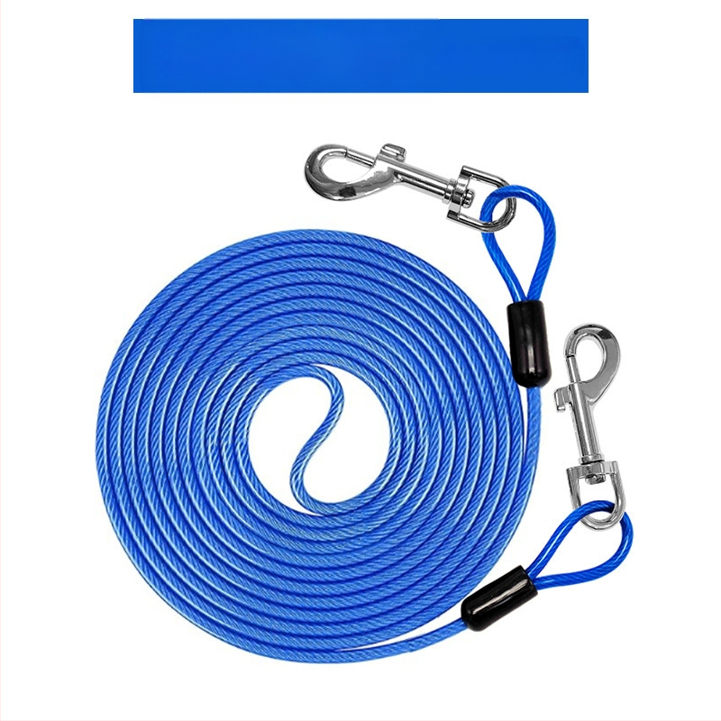 Lemmikloomade terastraadist jalutusrihm hammustusvastane veojõuköis pikendatud terastraadist koerarihm paksendatud 20 jala pikkune õuekoerarihm