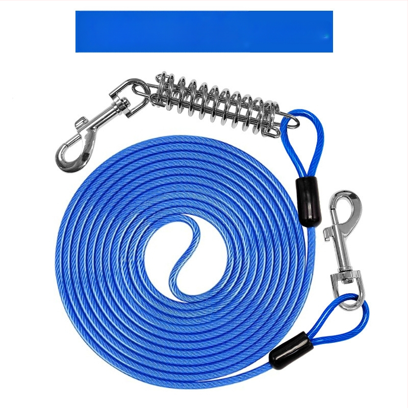 Lemmikloomade terastraadist jalutusrihm hammustusvastane veojõuköis pikendatud terastraadist koerarihm paksendatud 20 jala pikkune õuekoerarihm