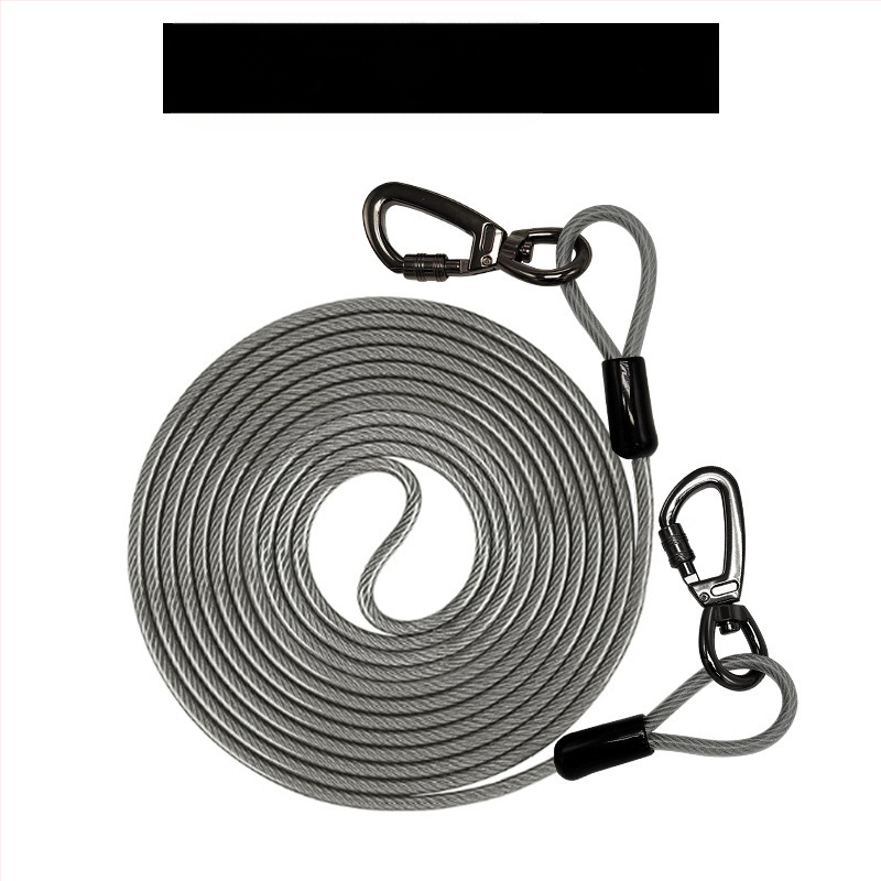 Lemmikloomade terastraadist jalutusrihm hammustusvastane veojõuköis pikendatud terastraadist koerarihm paksendatud 20 jala pikkune õuekoerarihm