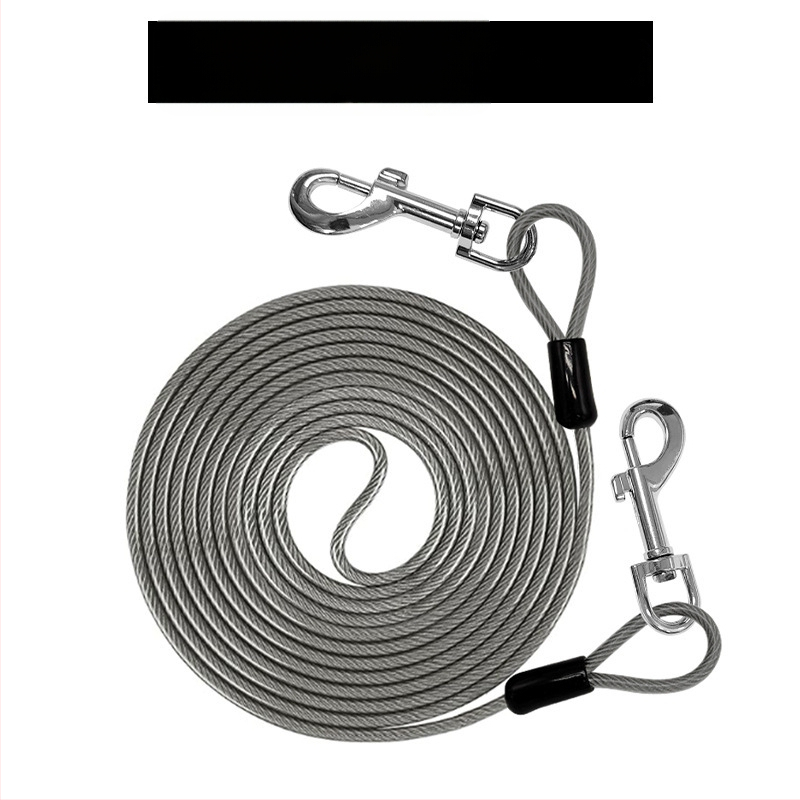 Lemmikloomade terastraadist jalutusrihm hammustusvastane veojõuköis pikendatud terastraadist koerarihm paksendatud 20 jala pikkune õuekoerarihm