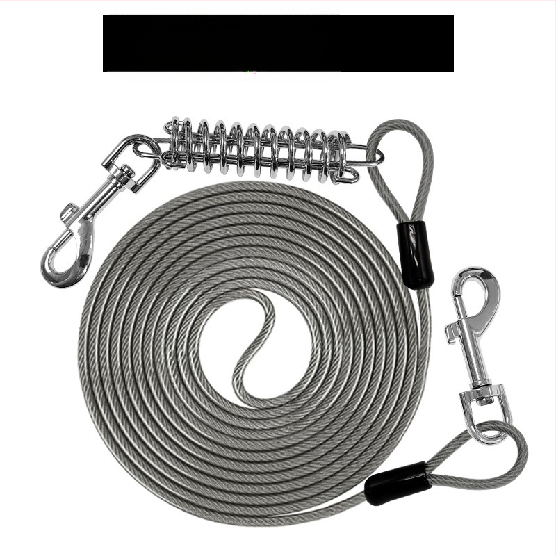 Lemmikloomade terastraadist jalutusrihm hammustusvastane veojõuköis pikendatud terastraadist koerarihm paksendatud 20 jala pikkune õuekoerarihm