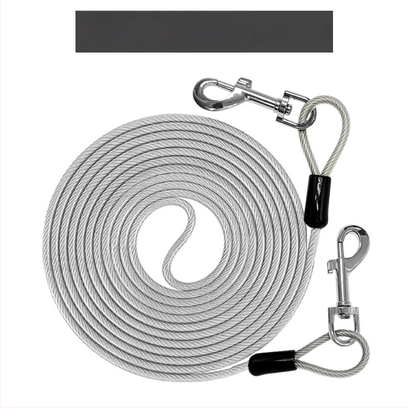 Lemmikloomade terastraadist jalutusrihm hammustusvastane veojõuköis pikendatud terastraadist koerarihm paksendatud 20 jala pikkune õuekoerarihm