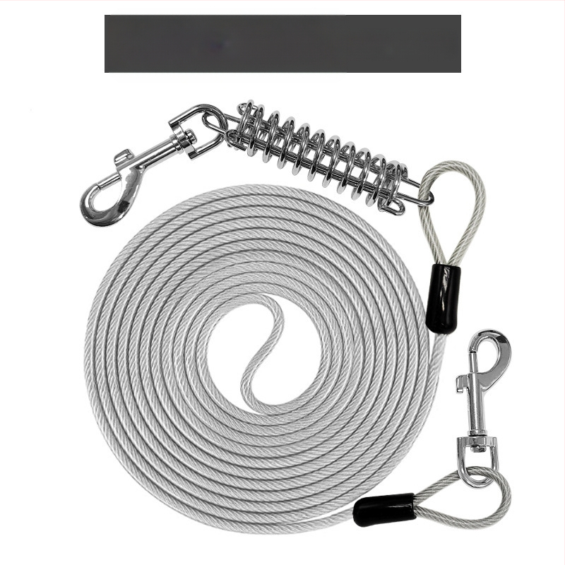 Lemmikloomade terastraadist jalutusrihm hammustusvastane veojõuköis pikendatud terastraadist koerarihm paksendatud 20 jala pikkune õuekoerarihm