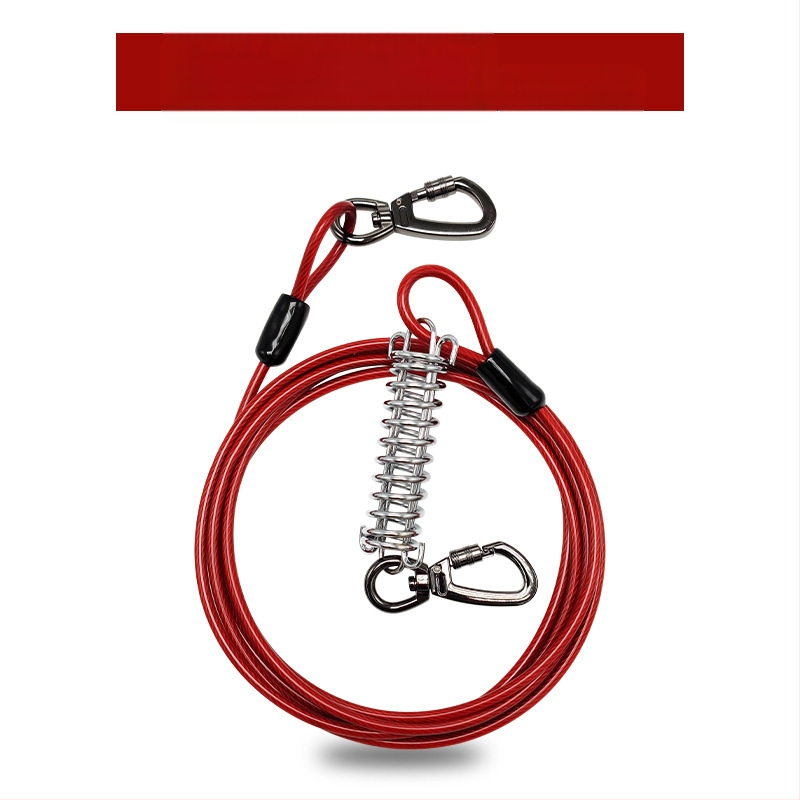 Lemmikloomade terastraadist jalutusrihm hammustusvastane veojõuköis pikendatud terastraadist koerarihm paksendatud 20 jala pikkune õuekoerarihm