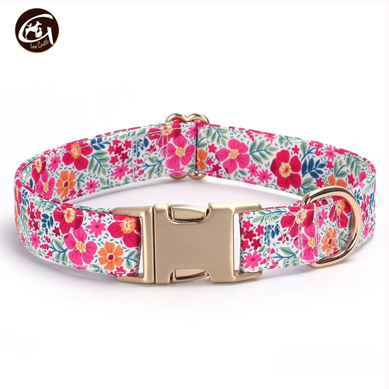 Uus kirjaga koerakaelarihm lilla roosa triibuga lemmikloomatarvete väliskaubanduse veojõuga koerakett madal kuldne pandla kiri