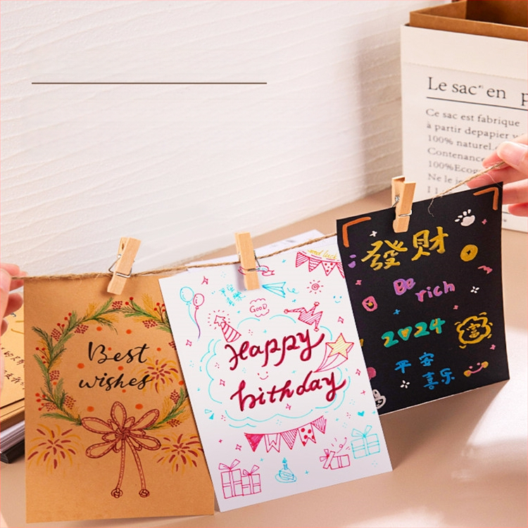 Tühi kaart, kõva paber, valge, käsitsi maalitud jõulupostkaart, järjehoidja, ingliskeelne sõnamärkmete tegemine, õnnitluskaartide paber