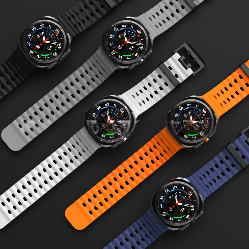 Samsung Galaxy Watch7 Ultra47mm ametliku veebisaidi Ocean Original topeltpandlaga sportlik silikoonrihm