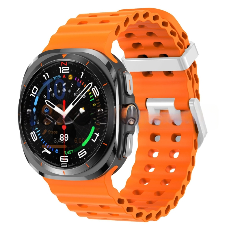 Samsung Galaxy Watch7 Ultra47mm ametliku veebisaidi Ocean Original topeltpandlaga sportlik silikoonrihm