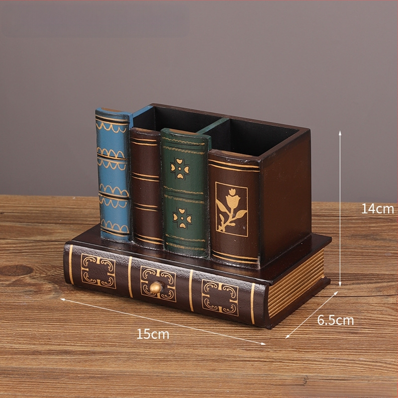 Loominguline retro pliiatsi Conneri kaunistused kerge luksuslik lauaarvuti Ameerika stiilis laud laste õppelaua hoiukarbi kingitus