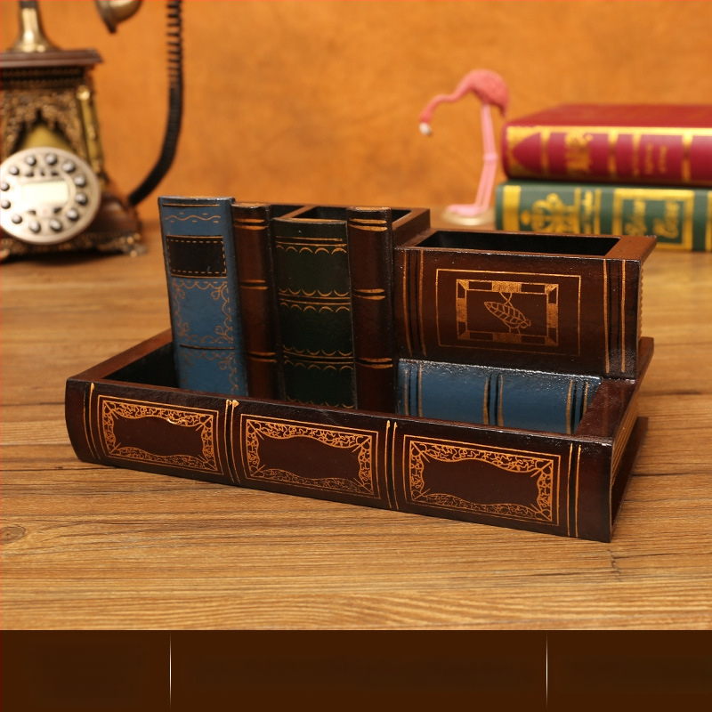 Loominguline retro pliiatsi Conneri kaunistused kerge luksuslik lauaarvuti Ameerika stiilis laud laste õppelaua hoiukarbi kingitus