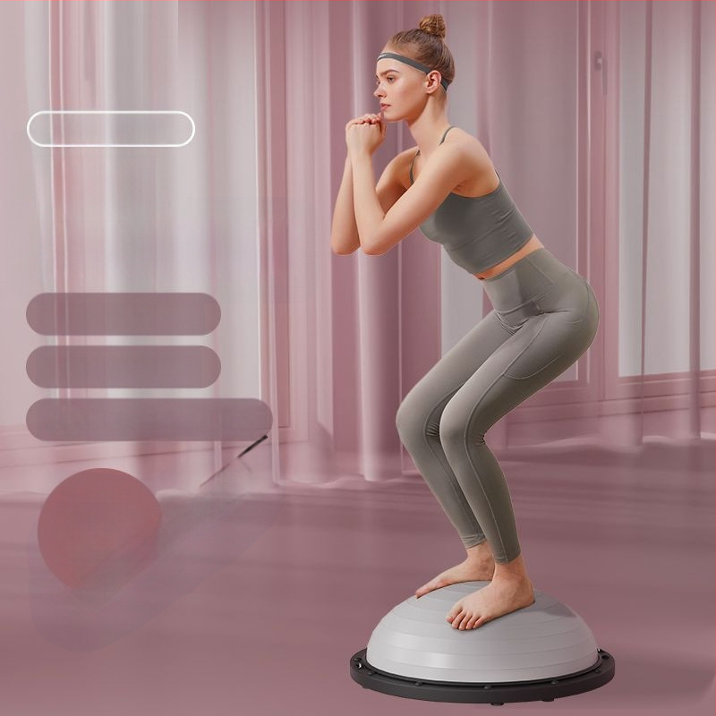 „Xsz Wave Speed Ball“ pusapvalis balansinis kamuolys jogos treniruotėms, sustorintas, neslystantis, skirtas pėdų treniruotėms namuose, bangų plastiko treniruotėms