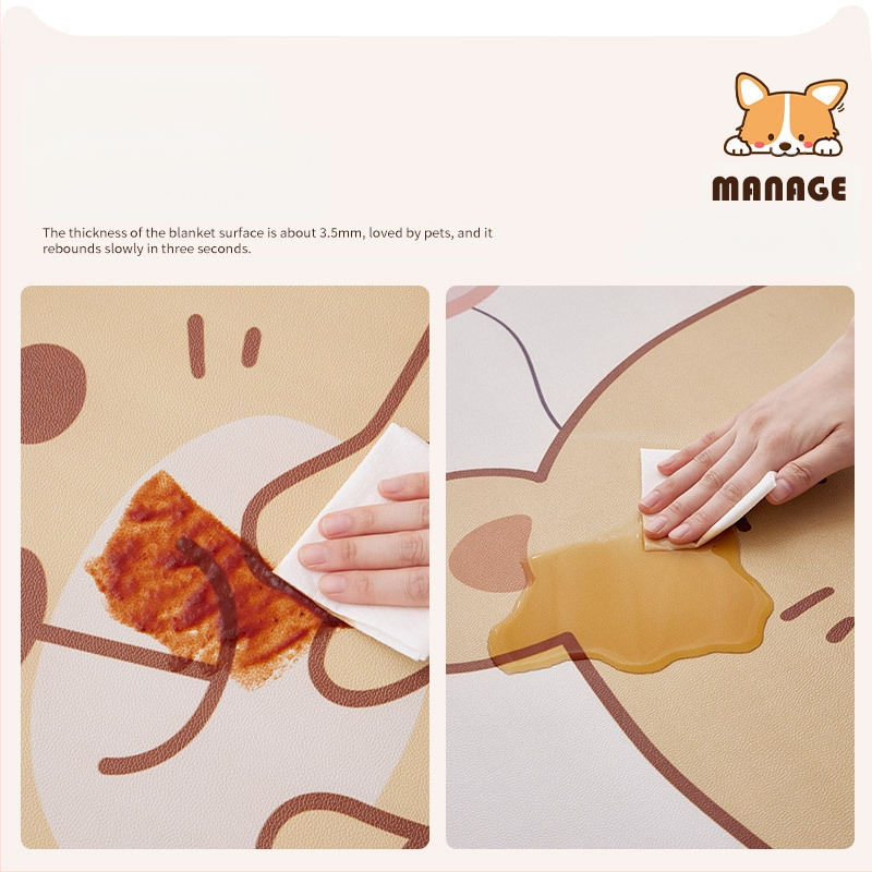 Naminių gyvūnėlių grindų kilimėlis, vandeniui atsparus, šlapimą slopinantis PVC šunų tvoros kilimėlis, šunų kačių maisto kilimėlis, neslystantis šunų narvo kilimėlis
