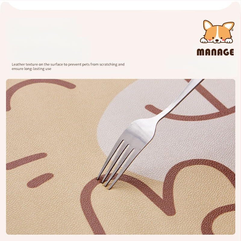 Naminių gyvūnėlių grindų kilimėlis, vandeniui atsparus, šlapimą slopinantis PVC šunų tvoros kilimėlis, šunų kačių maisto kilimėlis, neslystantis šunų narvo kilimėlis