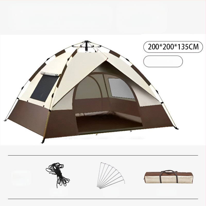 Gatava āra kempinga pilnībā automātiska ūdensnecaurlaidīga saules aizsardzība ātri atverama kempinga telts pret odiem pārnēsājama telts vairumtirdzniecībā