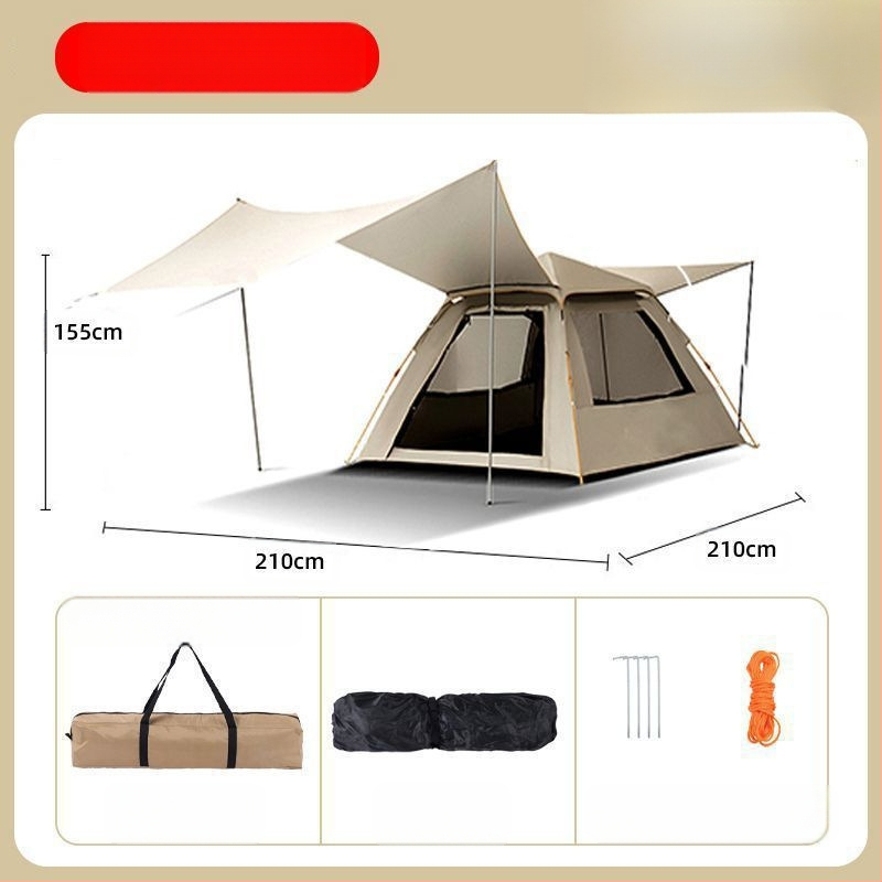 Gatava āra kempinga pilnībā automātiska ūdensnecaurlaidīga saules aizsardzība ātri atverama kempinga telts pret odiem pārnēsājama telts vairumtirdzniecībā