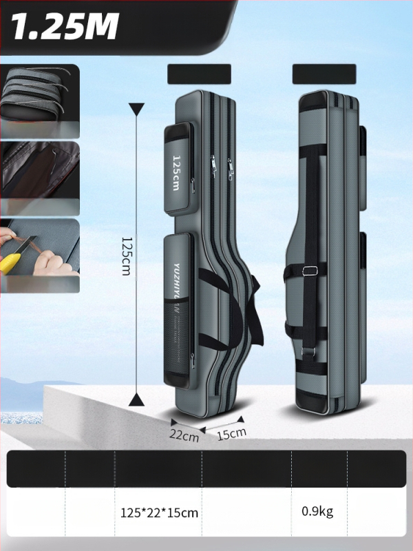 Makšķeres somas uzglabāšanai Makšķerēšanas piederumu soma Viegla, jauna, daudzfunkcionāla makšķeres soma Liela ietilpība Sabiezināta liela vēdera zivju soma makšķerēšanai