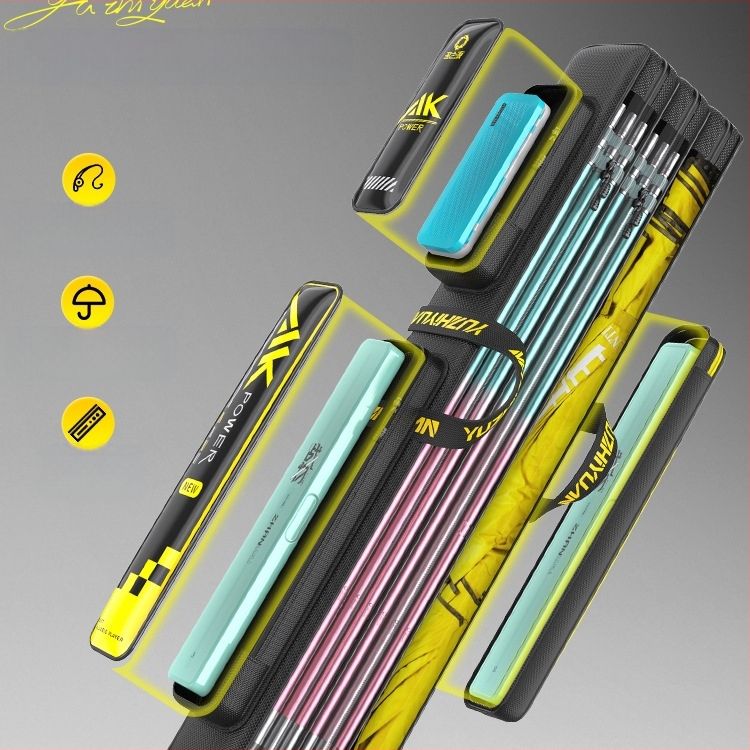 Makšķeres somas uzglabāšanai Makšķerēšanas piederumu soma Viegla, jauna, daudzfunkcionāla makšķeres soma Liela ietilpība Sabiezināta liela vēdera zivju soma makšķerēšanai