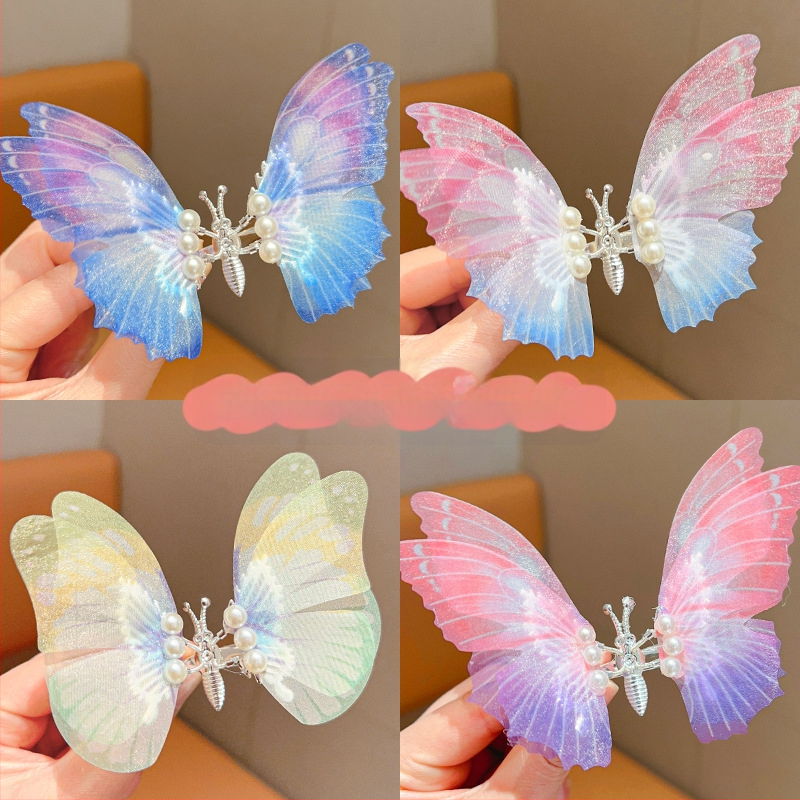 Judantis drugelio segtukas mergaitėms, naujas segtukas, plaukų aksesuarai, 2025 m. mergaičių lankelis, mažas segtukas, mergaičių galvos apdangalas