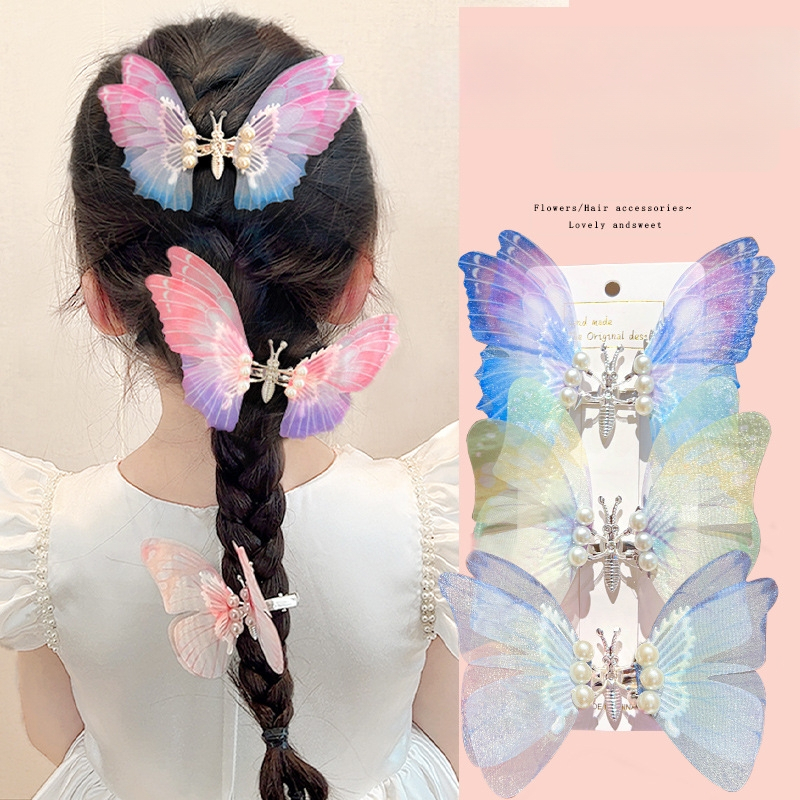 Judantis drugelio segtukas mergaitėms, naujas segtukas, plaukų aksesuarai, 2025 m. mergaičių lankelis, mažas segtukas, mergaičių galvos apdangalas