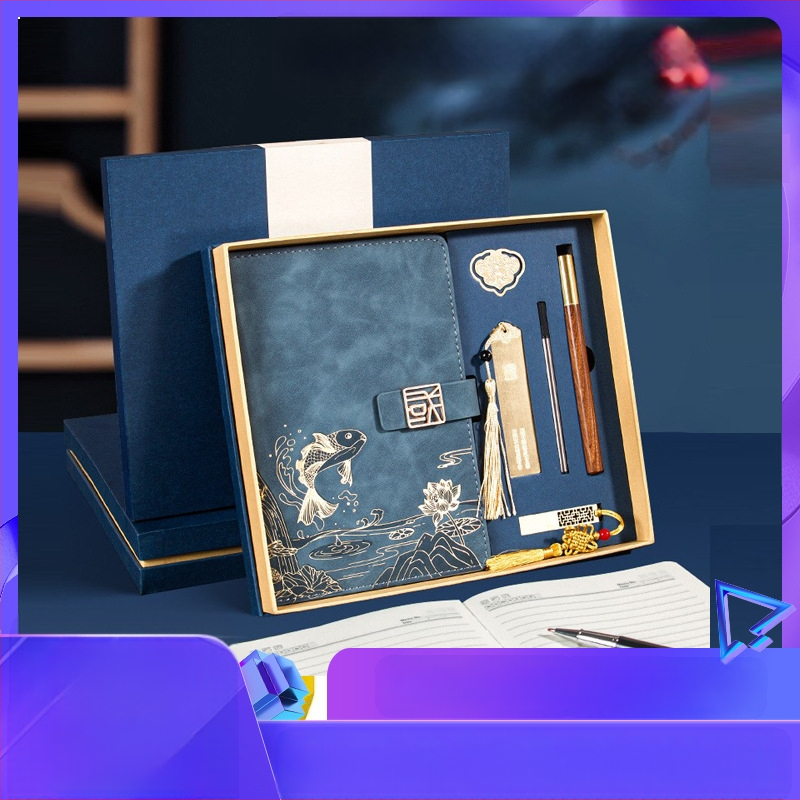 Caiet de notițe A5 pentru birou, cadou creativ pentru costum de birou, modă națională, cutie cadou pentru costum de birou, cadou pentru întâlnirea anuală