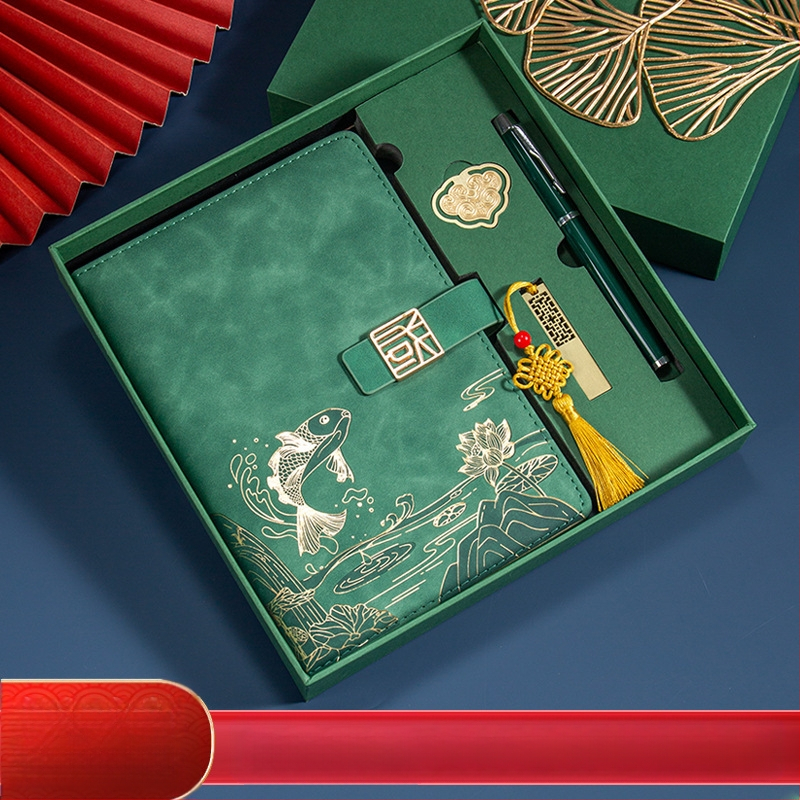 Caiet de notițe A5 pentru birou, cadou creativ pentru costum de birou, modă națională, cutie cadou pentru costum de birou, cadou pentru întâlnirea anuală