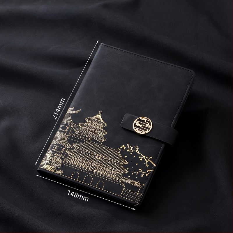 Caiet de notițe A5 pentru birou, cadou creativ pentru costum de birou, modă națională, cutie cadou pentru costum de birou, cadou pentru întâlnirea anuală