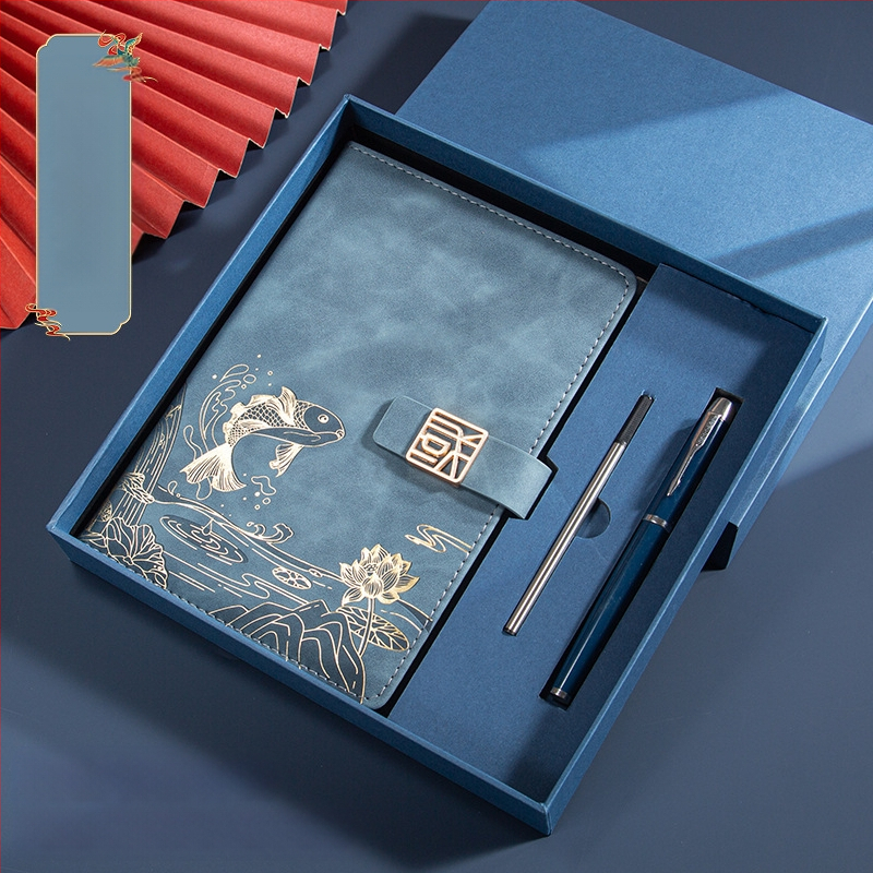 Caiet de notițe A5 pentru birou, cadou creativ pentru costum de birou, modă națională, cutie cadou pentru costum de birou, cadou pentru întâlnirea anuală