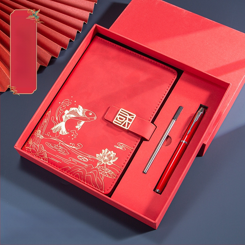 Caiet de notițe A5 pentru birou, cadou creativ pentru costum de birou, modă națională, cutie cadou pentru costum de birou, cadou pentru întâlnirea anuală