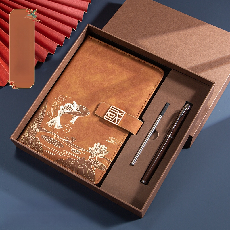 Caiet de notițe A5 pentru birou, cadou creativ pentru costum de birou, modă națională, cutie cadou pentru costum de birou, cadou pentru întâlnirea anuală