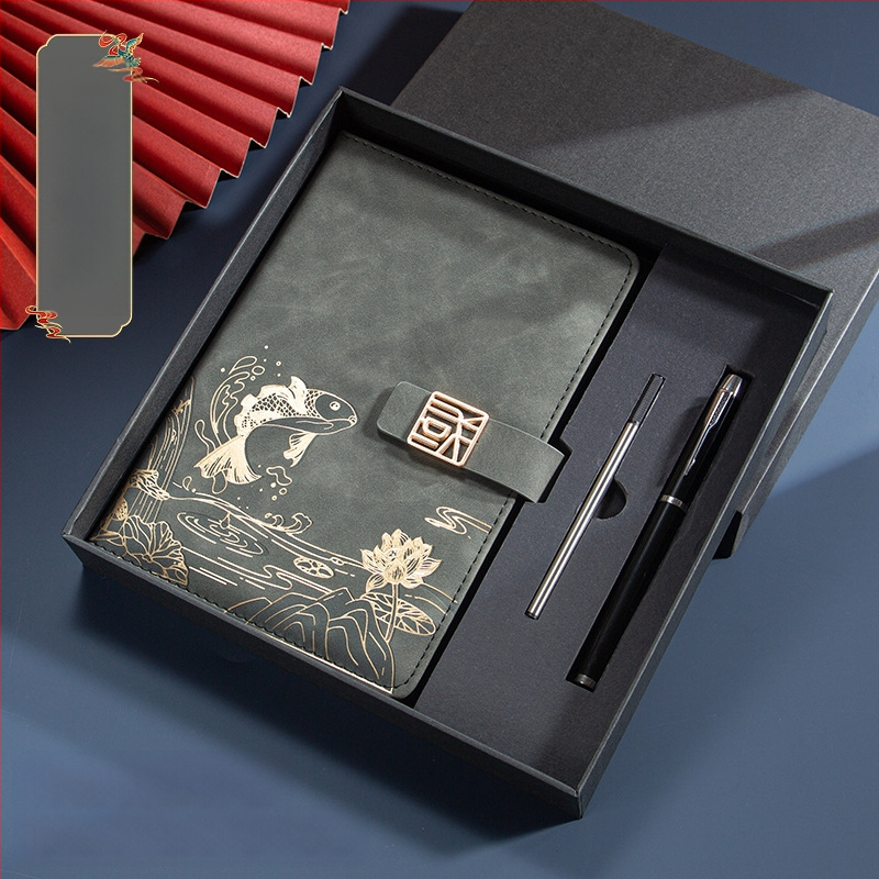 Caiet de notițe A5 pentru birou, cadou creativ pentru costum de birou, modă națională, cutie cadou pentru costum de birou, cadou pentru întâlnirea anuală