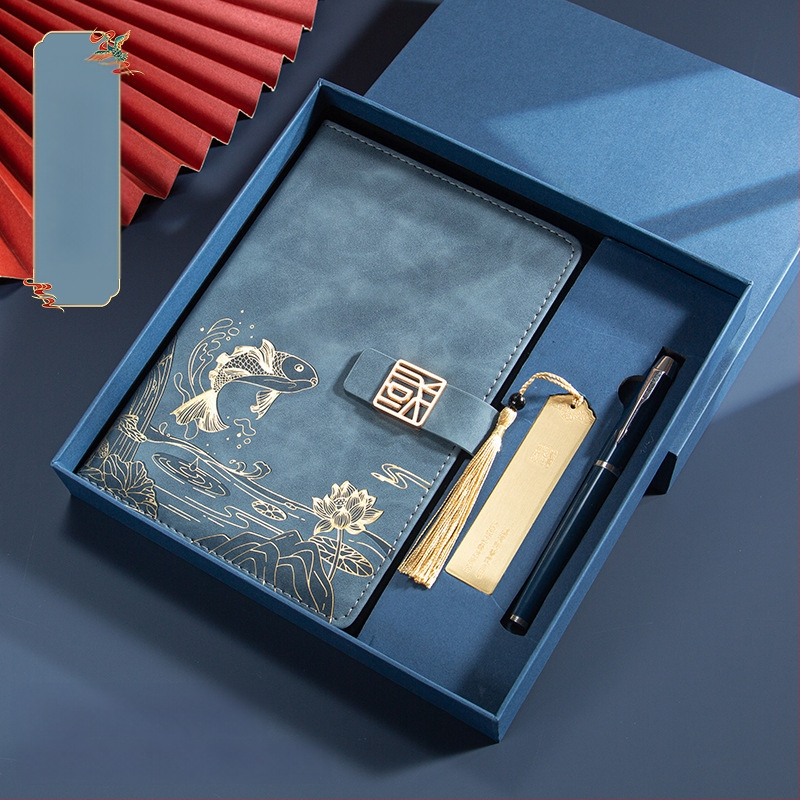 Caiet de notițe A5 pentru birou, cadou creativ pentru costum de birou, modă națională, cutie cadou pentru costum de birou, cadou pentru întâlnirea anuală