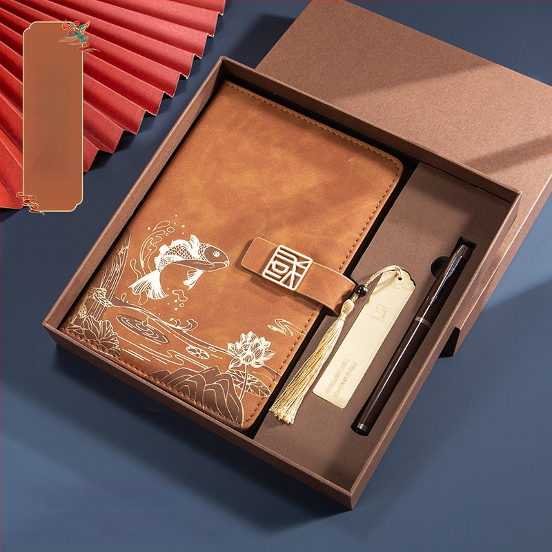 Caiet de notițe A5 pentru birou, cadou creativ pentru costum de birou, modă națională, cutie cadou pentru costum de birou, cadou pentru întâlnirea anuală