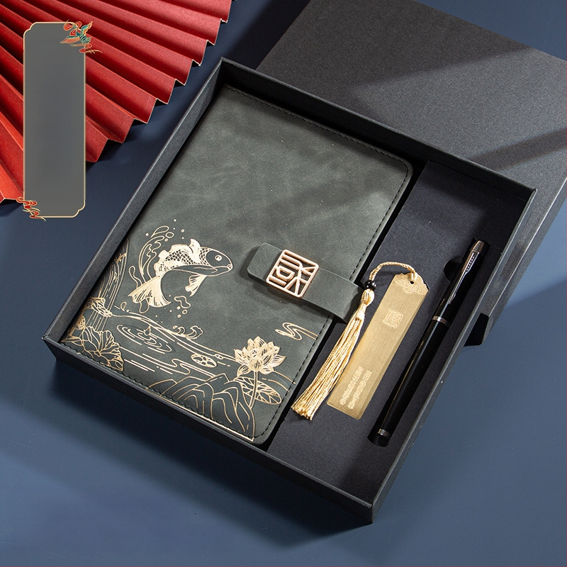 Caiet de notițe A5 pentru birou, cadou creativ pentru costum de birou, modă națională, cutie cadou pentru costum de birou, cadou pentru întâlnirea anuală